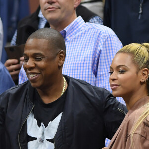 Beyoncé et son mari Jay Z pendant l'US Open 2016 au USTA Billie Jean King National Tennis Center à Flushing Meadow, New York le 1er Septembre 2016.