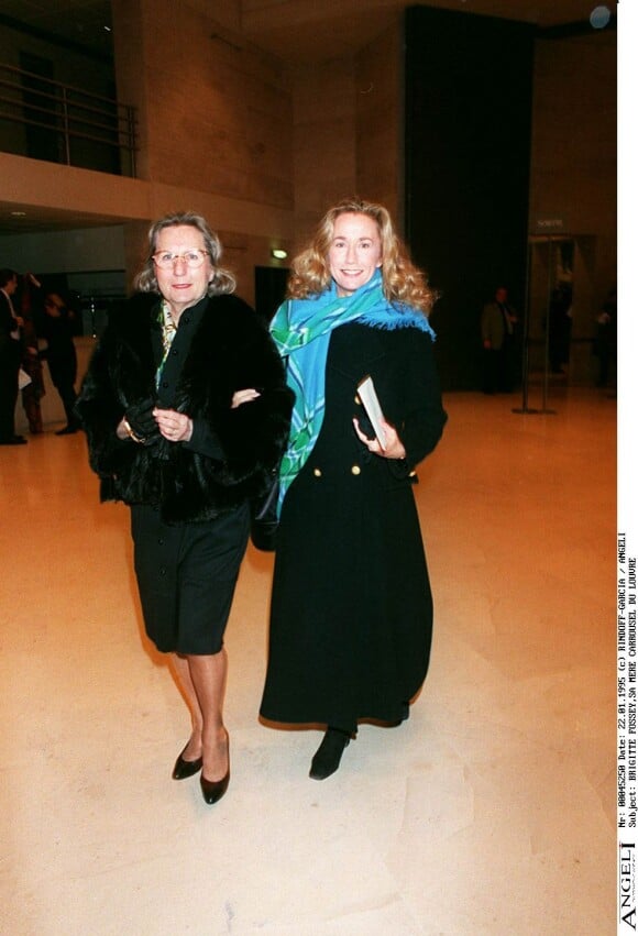 Brigitte Fossey et sa mère Marcelle Feuillade à Paris en janvier 1995.