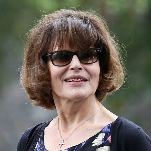 Fanny Ardant - Mariage religieux de Michel Legrand et de Macha Méril en la cathédrale Saint-Alexandre-Nevsky de Paris le 18 septembre 2014.