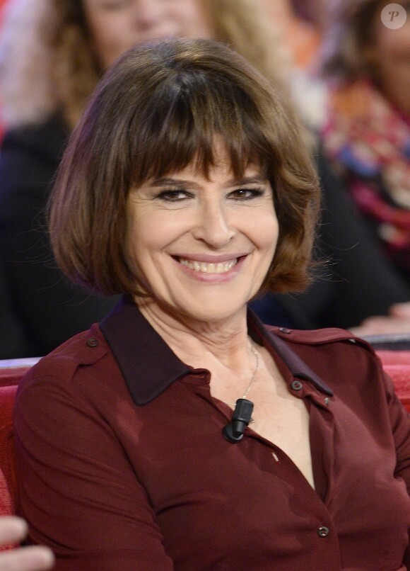 Fanny Ardant - Enregistrement de l'émission "Vivement Dimanche" à Paris, le 17 décembre 2014. L'émission sera diffusée le 21 décembre 2014.