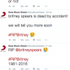 Les tweets de Sony Music Global annonçant la mort de Britney Spears, ce 26 décembre 2016. La maison de disques a, semble-t-il, été piratée. Le représentant de la chanteuse a démenti la nouvelle auprès de CNN.