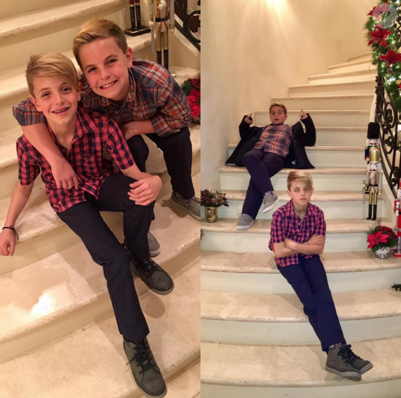 Les fils de Britney Spears fêtent Noël sur le compte Instagram de leur maman, décembre 2016.