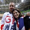 Bradley Wiggins avec sa femme Catherine lors des Jeux olympiques de Rio de Janeiro, été 2016.