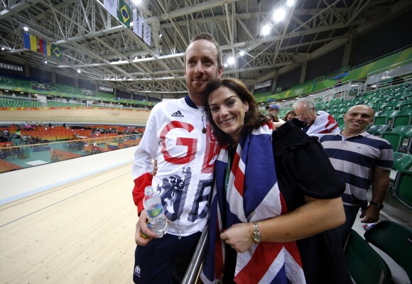 Bradley Wiggins avec sa femme Catherine lors des Jeux olympiques de Rio de Janeiro, été 2016.