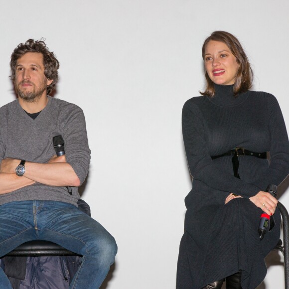 Exclusif - Guillaume Canet et sa compagne Marion Cotillard, enceinte, à l'avant-première de "Rock'n Roll" au cinéma Kinepolis à Lomme, le 4 Janvier 2017. © Stéphane Vansteenkiste/Bestimage