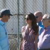 Amal Alamuddin-Clooney et son père Ramzi Alamuddin rendent visite à son mari George Clooney sur le tournage de 'Suburbicon' à Los Angeles, Californie, Etats-Unis, le 21 octobre 2016.