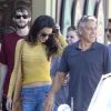 Amal Alamuddin Clooney rend visite à son mari George Clooney sur le tournage de 'Suburbicon' à Los Angeles, le 20 octobre 2016