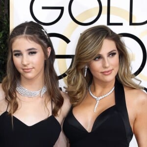 Sophia Rose Stallone, Sistine Rose Stallone, Scarlet Rose Stallone - La 74e cérémonie annuelle des Golden Globe Awards à Beverly Hills, le 8 janvier 2017. © Olivier Borde/Bestimage