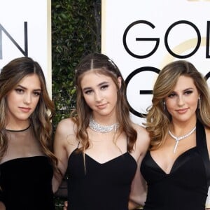 Sophia Rose Stallone, Sistine Rose Stallone, Scarlet Rose Stallone - La 74e cérémonie annuelle des Golden Globe Awards à Beverly Hills, le 8 janvier 2017. © Olivier Borde/Bestimage