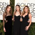 Scarlet Rose Stallone, Sistine Rose Stallone, Sophia Rose Stallone lors des Golden Globe Awards au Beverly Hilton, Beverly Hills, Los Angeles, le 8 janveir 2017.