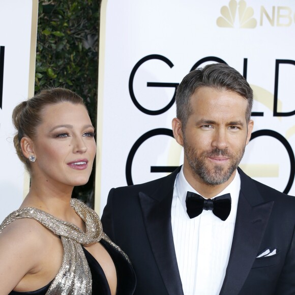 Ryan Reynolds et sa femme Blake Lively  74e cérémonie annuelle des Golden Globe Awards à Beverly Hills, le 8 janvier 2017. © Olivier Borde/Bestimage