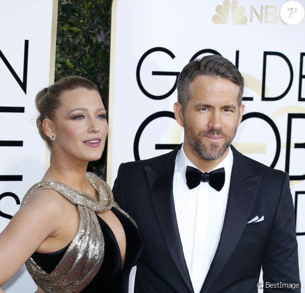 Ryan Reynolds et sa femme Blake Lively 74e cérémonie annuelle des Golden Globe Awards à Beverly Hills, le 8 janvier 2017. © Olivier Borde/Bestimage