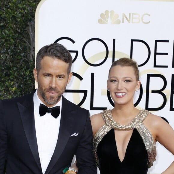 Ryan Reynolds et sa femme Blake Lively  74e cérémonie annuelle des Golden Globe Awards à Beverly Hills, le 8 janvier 2017. © Olivier Borde/Bestimage