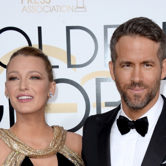 Ryan Reynolds et Blake Lively lors des Golden Globe Awards au Beverly Hilton, Beverly Hills, Los Angeles, le 8 janvier 2017.