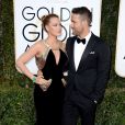 Ryan Reynolds et Blake Lively lors des Golden Globe Awards au Beverly Hilton, Beverly Hills, Los Angeles, le 8 janvier 2017.