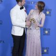 Ryan Gosling (smoking Gucci) et Emma Stone, vêtue d'une robe Haute Couture Valentino - 74ème cérémonie annuelle des Golden Globe Awards à Beverly Hills, le 8 janvier 2017. © Olivier Borde/Bestimage