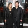 Matt Damon et sa femme Luciana Barroso - Avant-première du film "Live By Night" ("Ils vivent la nuit") au Chinese Theatre à Hollywood, Los Angeles, le 9 janvier 2017.