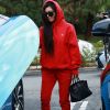 Kourtney Kardashian arrive à l'anniversaire d'une amie au restaurant Lovis à Calabasas, le 9 janvier 2017.