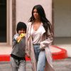 Kourtney Kardashian est allée chercher son fils Mason à son cours d'arts plastiques à Los Angeles. Le 3 janvier 2017.