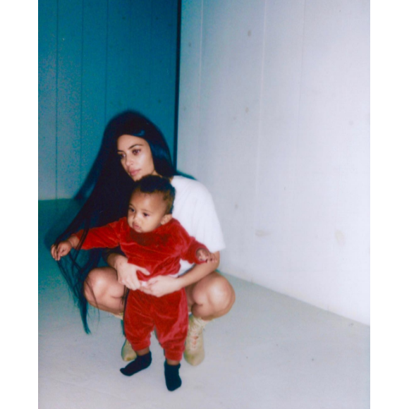 Kim Kardashian en famille sur des photos publiées sur Instagram le 3 janvier 2017