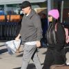 Rob Kardashian et Blac Chyna arrivant à l'aéroport  JFK de New York le 15 janvier 2017.