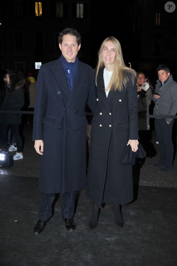 John Jacob Philip Elkann et sa femme Lavinia Borromeo - Soirée "Black and White and More - 2beJuventus" organisée par la Juventus de Turin. Milan, le 16 janvier 2017.