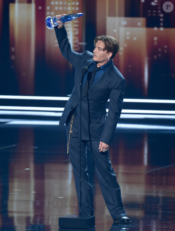 Johnny Depp lors des People's Choice Awards 2017 le 18 janvier.