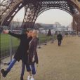 Paris Jackson et son chéri Michael Snoddy à Paris. Photo publiée sur Instagram le 18 janvier 2017.