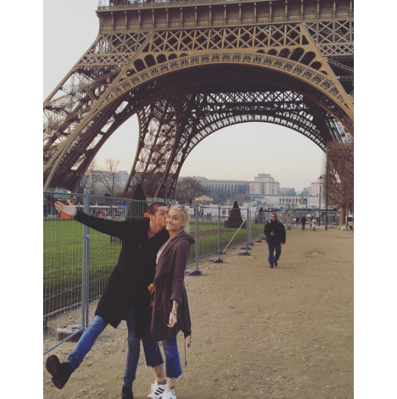 Paris Jackson et son chéri Michael Snoddy à Paris. Photo publiée sur Instagram le 18 janvier 2017.