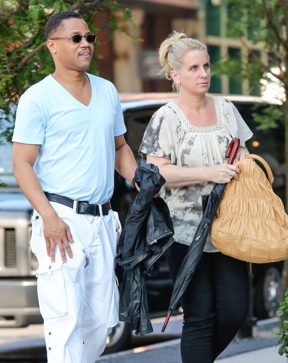 Cuba Gooding Jr. et sa femme Sara Kapfer se baladent dans les rues de New York, le 20 juin 2013