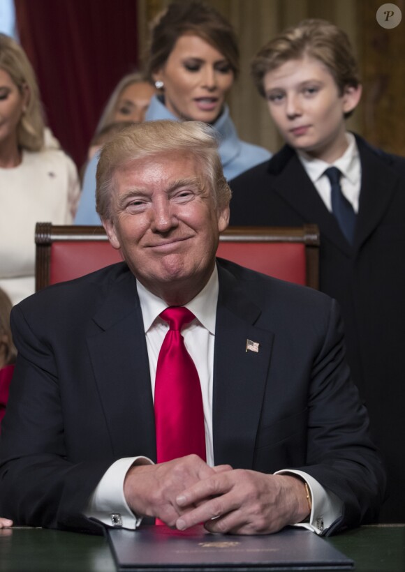 Donald Trump le jour de son investiture, le 20 janvier 2017, à Washington.