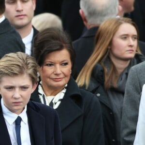 Barron Trump et Tiffany Trump à la cérémonie d'investiture de leur père, Donald Trump, à Washington, le 20 janvier 2017.