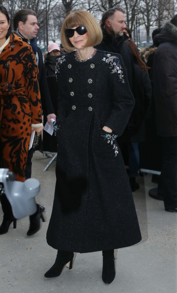 Anna Wintour - Défilé de mode "Chanel", collection Haute-Couture printemps-été 2017 au Grand Palais à Paris. Le 24 janvier 2017 © CVS - Veeren / Bestimage