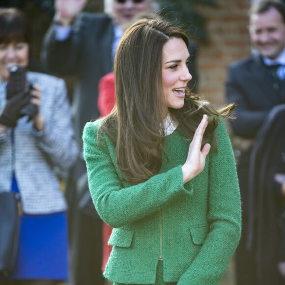 La duchesse Catherine de Cambridge visitait le 24 janvier 2017, en sa qualité de marraine d'East Anglia's Children Hospices (EACH), un hôpital pour enfants du Norfolk, à Quidenham.