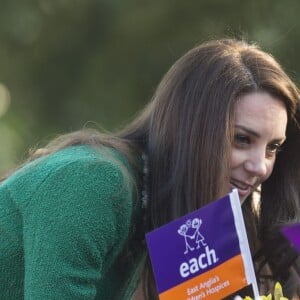 La duchesse Catherine de Cambridge visitait le 24 janvier 2017, en sa qualité de marraine d'East Anglia's Children Hospices (EACH), un hôpital pour enfants du Norfolk, à Quidenham.