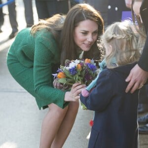 La duchesse Catherine de Cambridge visitait le 24 janvier 2017, en sa qualité de marraine d'East Anglia's Children Hospices (EACH), un hôpital pour enfants du Norfolk, à Quidenham.