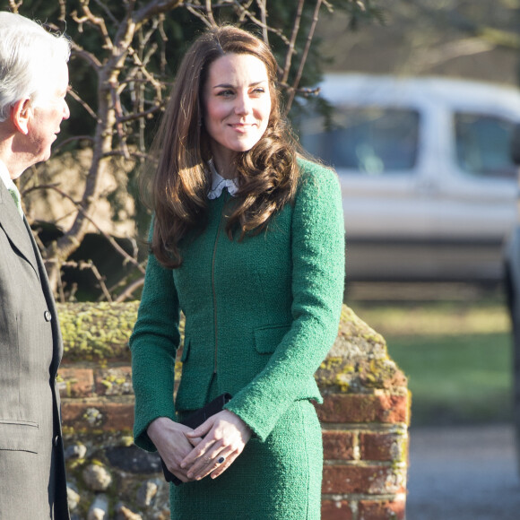 La duchesse Catherine de Cambridge visitait le 24 janvier 2017, en sa qualité de marraine d'East Anglia's Children Hospices (EACH), un hôpital pour enfants du Norfolk, à Quidenham.