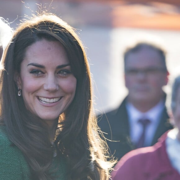 La duchesse Catherine de Cambridge visitait le 24 janvier 2017, en sa qualité de marraine d'East Anglia's Children Hospices (EACH), un hôpital pour enfants du Norfolk, à Quidenham.