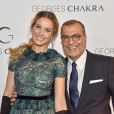 Petra Nemcova et Georges Chakra - Défilé Georges Chakra, collection Couture printemps-été 2017 à Paris. Le 24 janvier 2017.