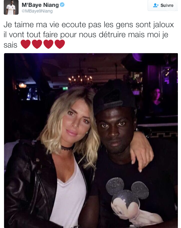 M'Baye Niang, sa déclaration à Emilie Fiorelli sur Twitter. Le 17 août 2016.
