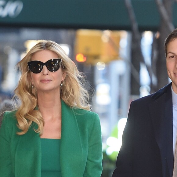 Ivanka Trump et son mari Jared Kushner dans la rue à New York, le 19 janvier 2017.