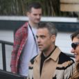 Ayda Field, la femme de Robbie Williams, descend d'une Bentley à Londres le 10 mars 2016.
