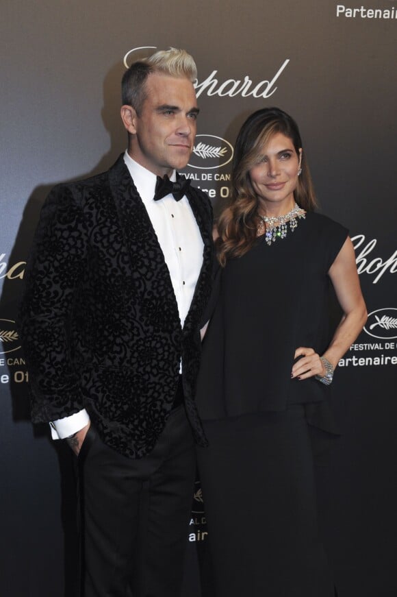 Robbie Williams et sa femme Ayda Field - Soirée Chopard Gold Party à Cannes lors du 68e festival international du film. Le 18 mai 2015