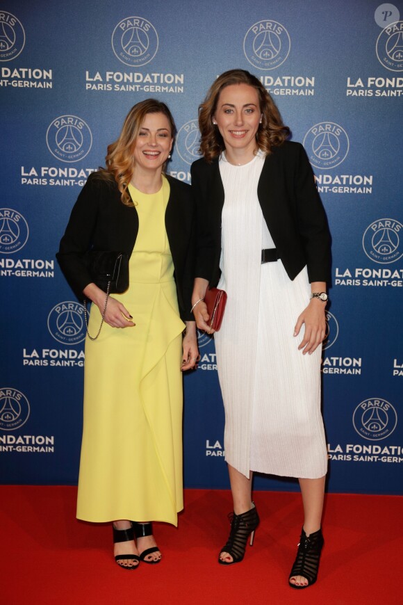 Laure Boulleau et Sabrina Delannoy, marraines de la Fondation - Le 3ème dîner de gala annuel de la Fondation Paris Saint-Germain (PSG) organisé place Vendôme à Paris, le 15 mars 2016.