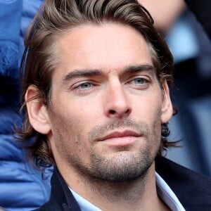 Camille Lacourt au match de football entre le PSG et Bordeaux au Parc des Princes à Paris le 1er octobre 2016.