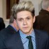Niall Horan du groupe One Direction rencontre la reine Elisabeth au palais de Buckingham à Londres le 25 mars 2014.