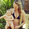 Candice Swanepoel et son fils Anacã (photo publiée le 12 janvier 2017)