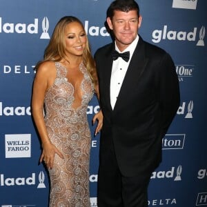 Mariah Carey et son fiancé James Packer à la 27ème soirée annuelle Glaad Media à The Waldorf-Astoria à New York. Les amoureux devraient se dire oui dans le cadre de la télé­réa­lité de la diva, actuel­le­ment en tour­nage. le 14 mai 2016 © Nancy Kaszerman via Bestimage