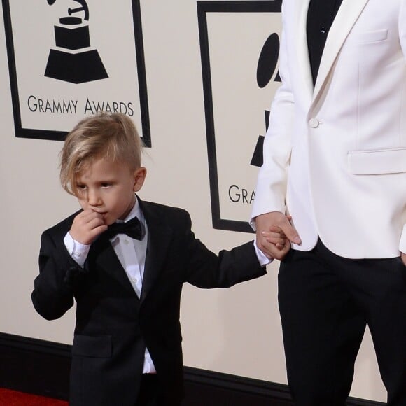 Justin Bieber et son petit frère Jaxton - La 58ème soirée annuelle des Grammy Awards au Staples Center à Los Angeles, le 15 février 2016.