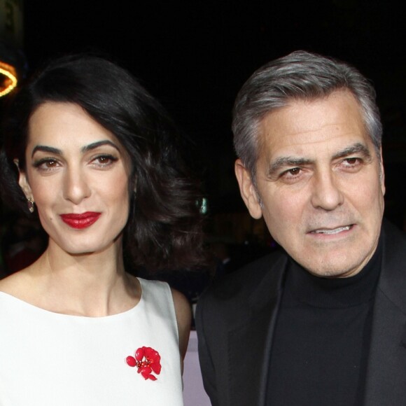 George Clooney et sa femme Amal Alamuddin - Première du film Hail, Caesar! au Regency Village Theatre à Westwood. Le 1er février 2016